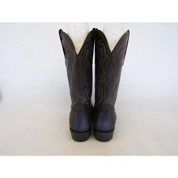 Circle G Mens Size 12 D Brown Leather Lizard Cowboy Western Boots